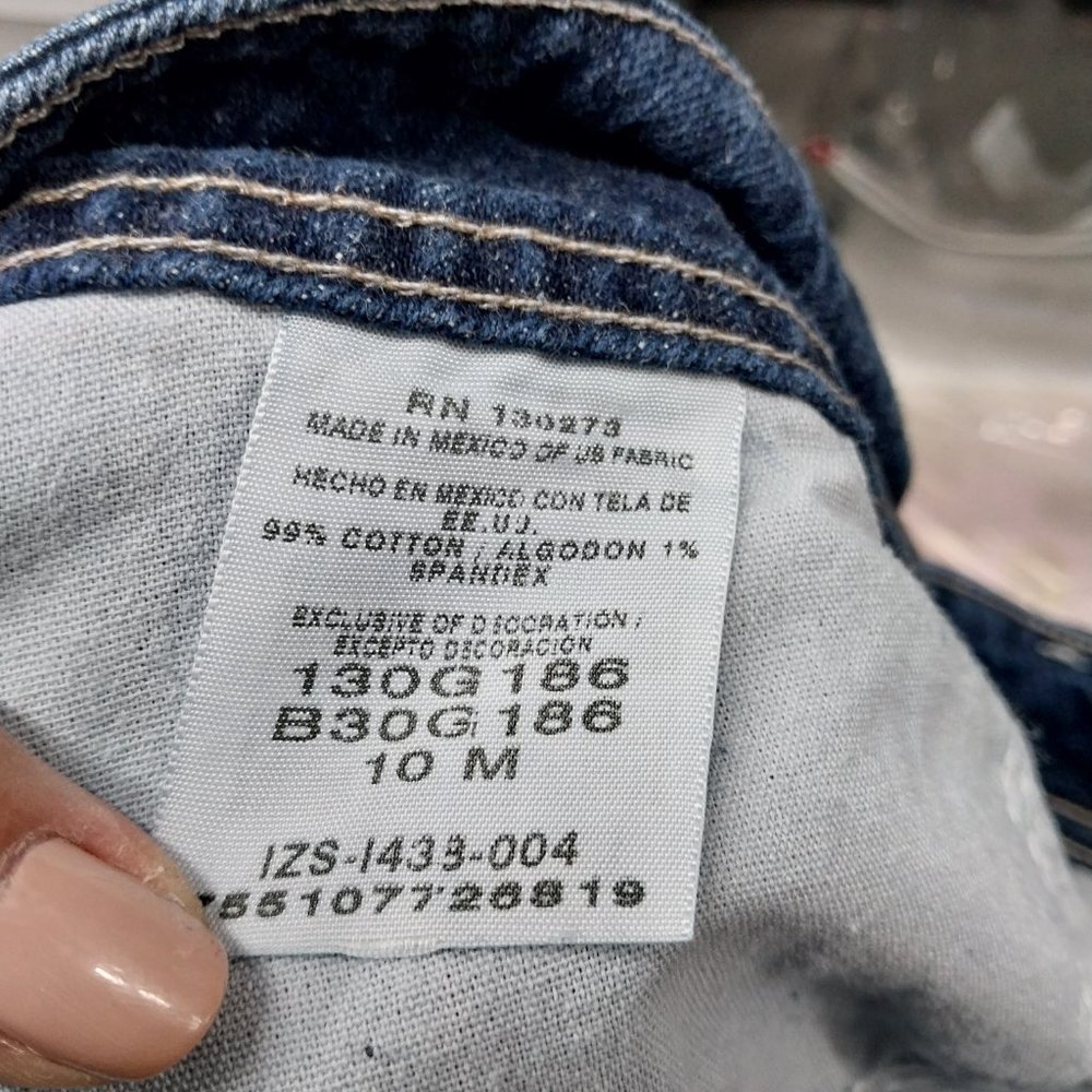 2612 Size 10 Lee Riders Upcycled Stretch Bell-Bottoms - Picture 5 of 6